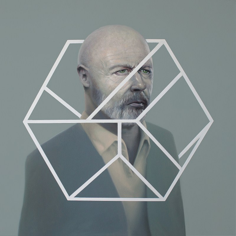 HEX-portrait01 hex by adr oil painting on canvas adrian zavala HEX-portrait01 oil on canvas 36”X36”