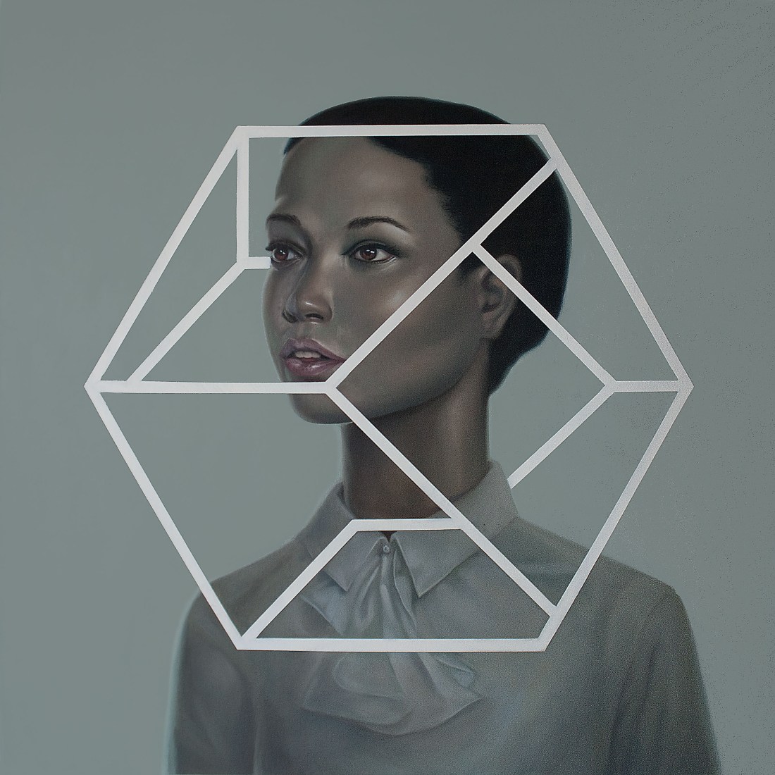 hex by adr woman portrait oil painting adrian zavala chicago art